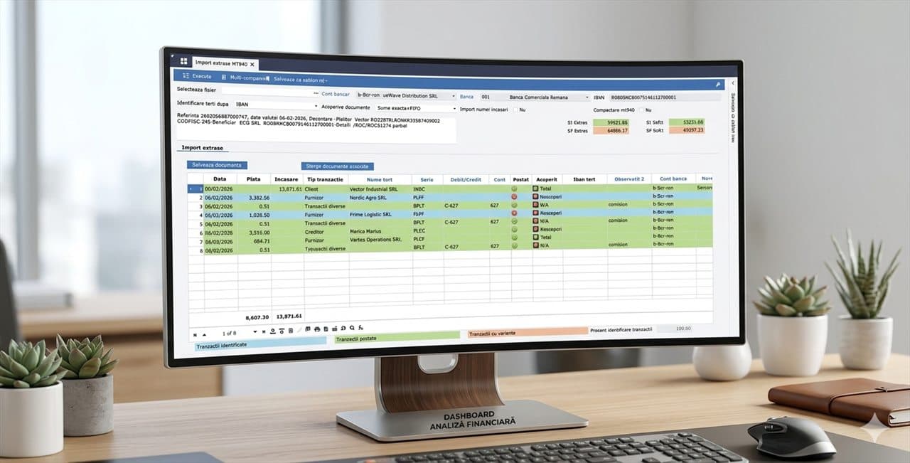 Import extrase bancare MT940 in Soft1